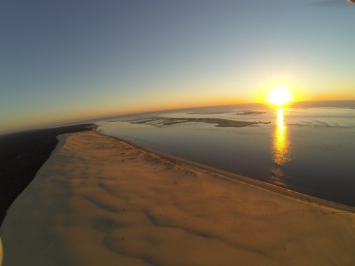 coucher de soleil a la dune du pyla